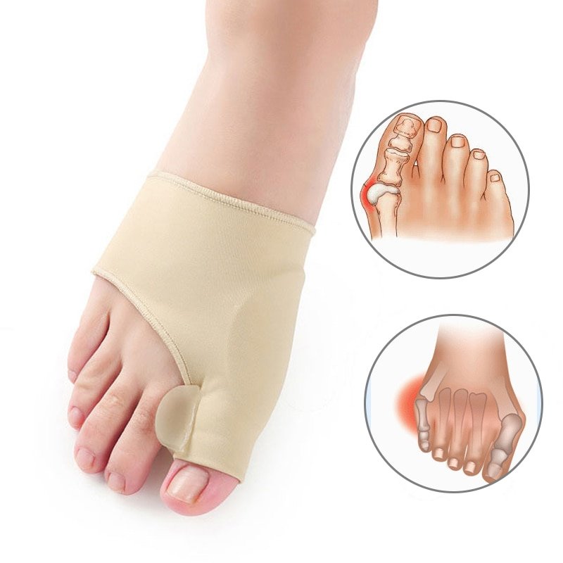 2pcs = 1 par separador do dedo do pé hallux valgus joanete corrector ortopedia pés ajuste do polegar correção pedicure alisador meia