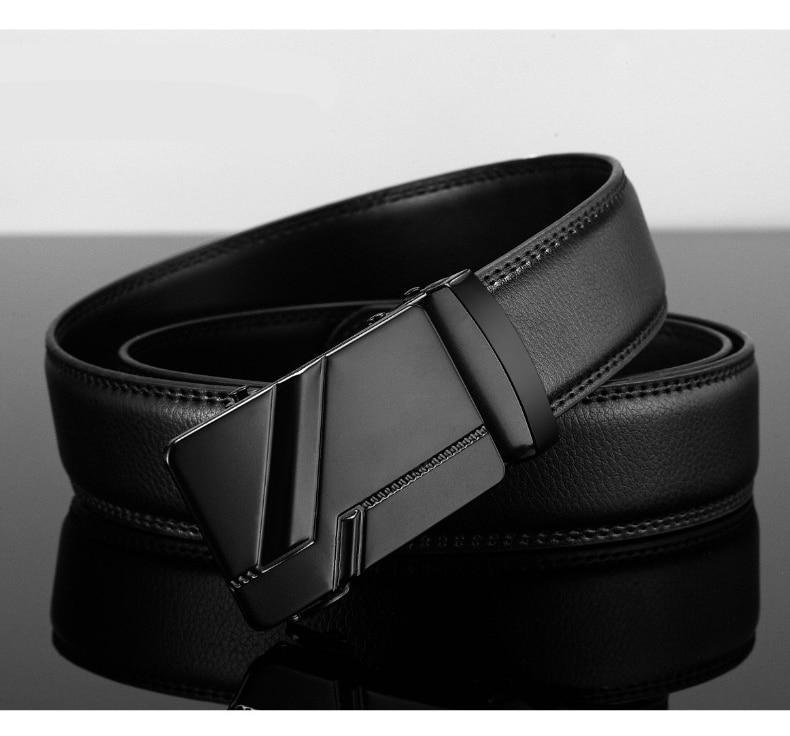 Homens cinto de couro de metal fivela automática marca de alta qualidade cintos de luxo para homens negócios de trabalho famoso cowskin preto pu strap