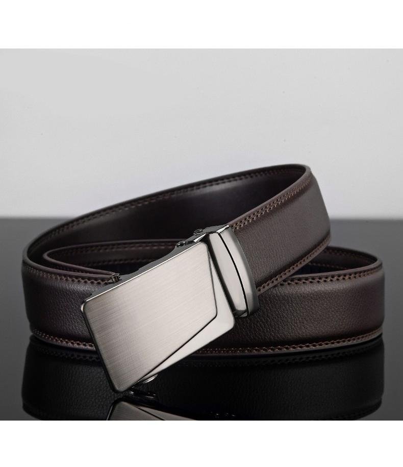 Homens cinto de couro de metal fivela automática marca de alta qualidade cintos de luxo para homens negócios de trabalho famoso cowskin preto pu strap