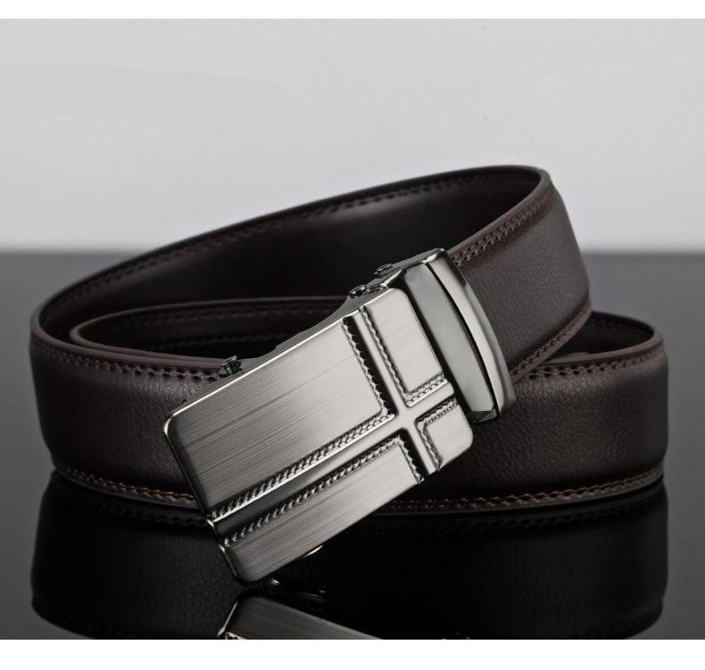 Homens cinto de couro de metal fivela automática marca de alta qualidade cintos de luxo para homens negócios de trabalho famoso cowskin preto pu strap