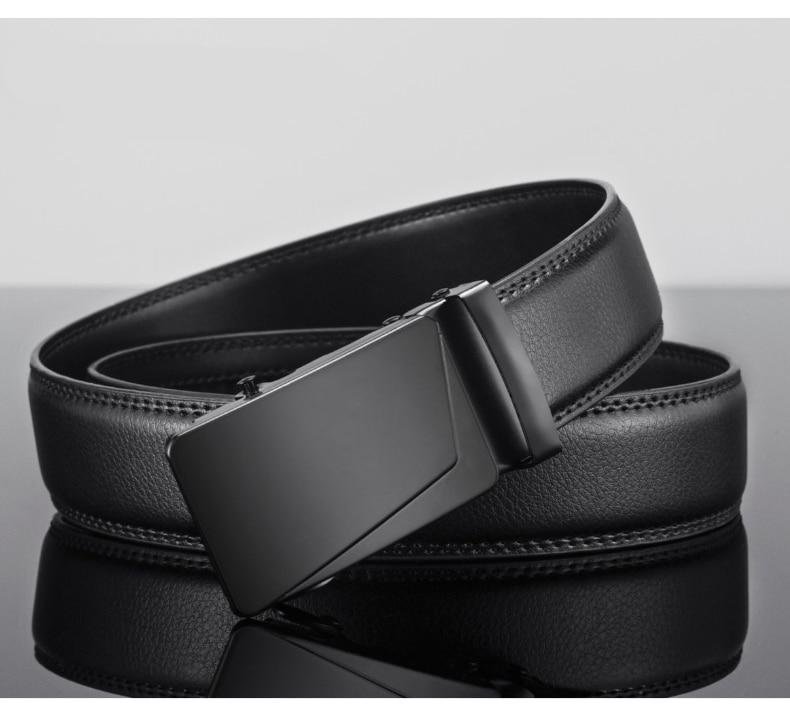 Homens cinto de couro de metal fivela automática marca de alta qualidade cintos de luxo para homens negócios de trabalho famoso cowskin preto pu strap